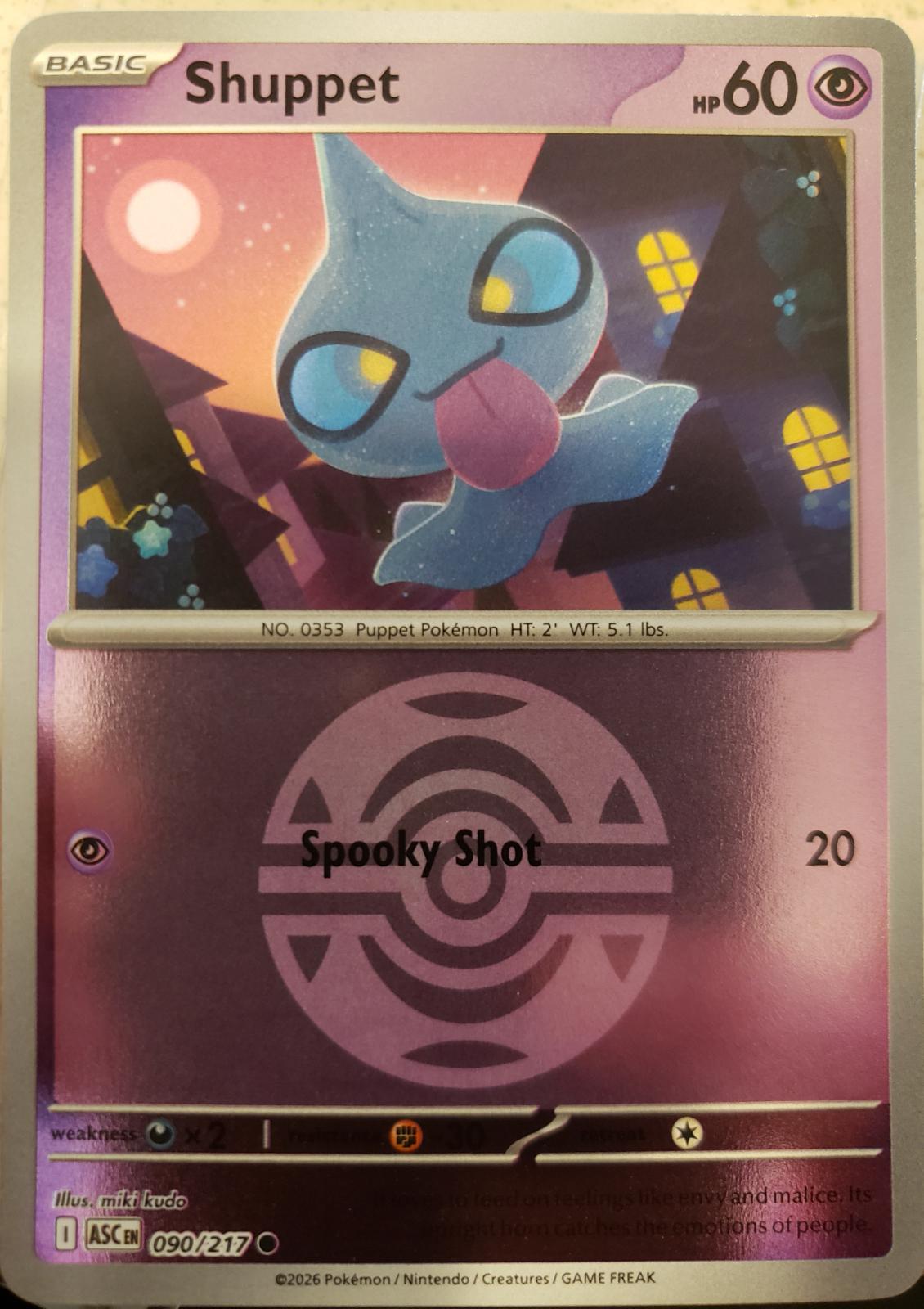 Ascended Heroes Shuppet [Ball] Pokémon card